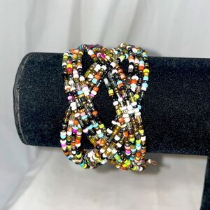 Beaded woven bracelet 